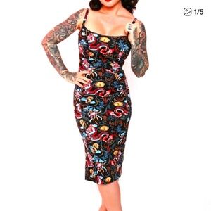 Pinup Couture Jayne dress in dragon print
